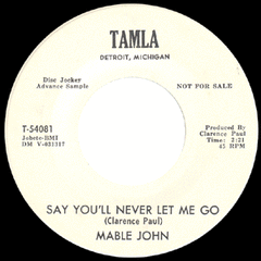 John, Mabel - Say You'll Never Let Me Go