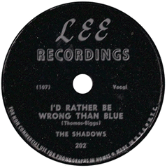 Shadows - I'd Rather Be Wrong Than